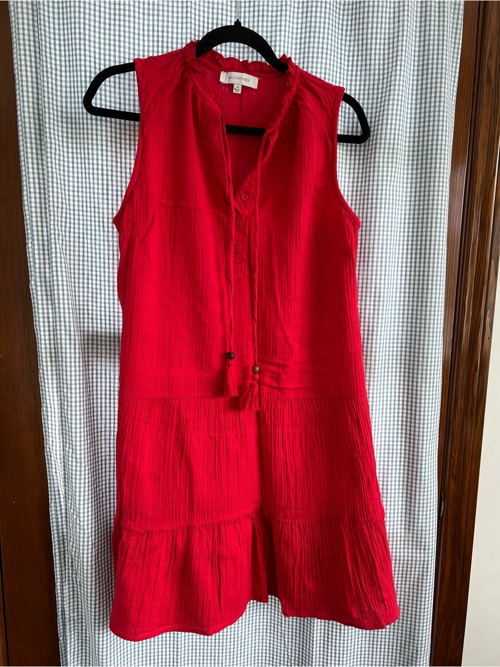 Madison Grey Sleeveless Red Tiered Dress
